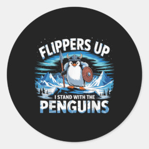 Adesivo Pás Para Cima Eu Fico Com Pinguins Engraçados