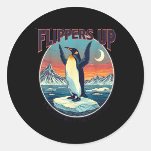 Adesivo Pás Para Cima Eu Fico Com Pinguins Engraçados