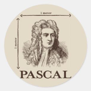 Adesivo Pascal = 1 newton por a piada quadrada da