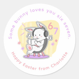 Adesivo Páscoa 67 Seis Sete Menina Bunny Fofo Escola Class