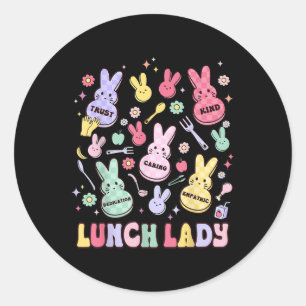 Adesivo Páscoa Almoçando Lady Squad Retro School Cafteria