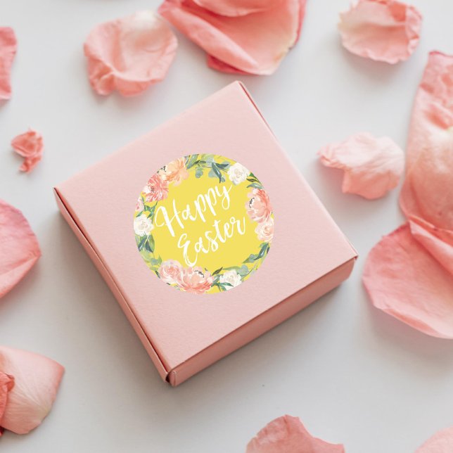 Adesivo Páscoa Amarelo Floral primavera (Criador carregado)