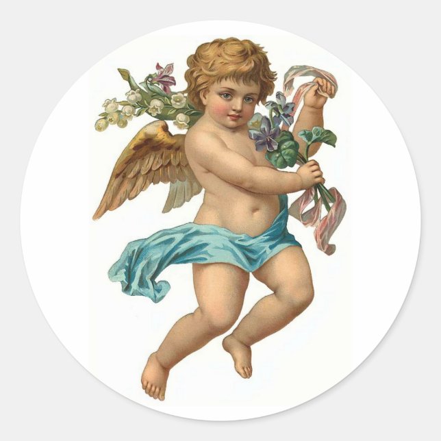 Adesivo Páscoa Angel Vintage Páscoa (Frente)