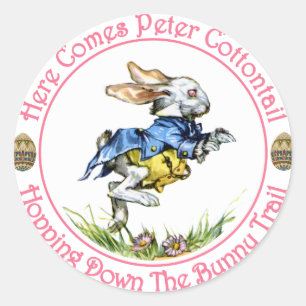Adesivo Páscoa - Aqui Vem Peter Cottontail