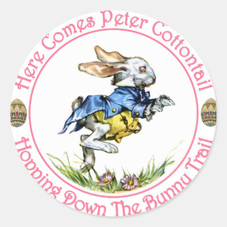 Adesivo Páscoa - Aqui Vem Peter Cottontail