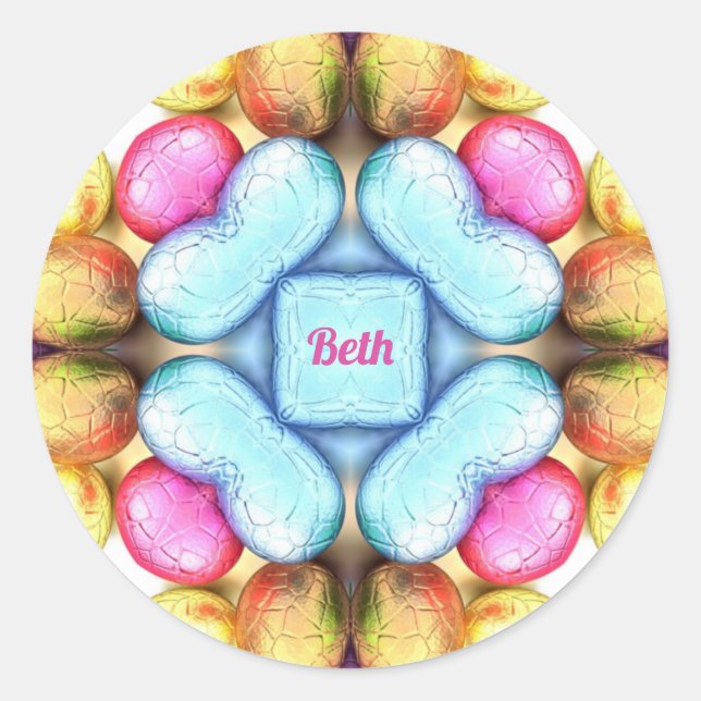 Adesivo PÁSCOA BETH ~ WOW! Ovos bonito para Páscoa (Frente)
