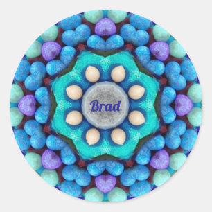 Adesivo Páscoa BRAD ~ OVOS Verdes Azuis para Páscoa Doando
