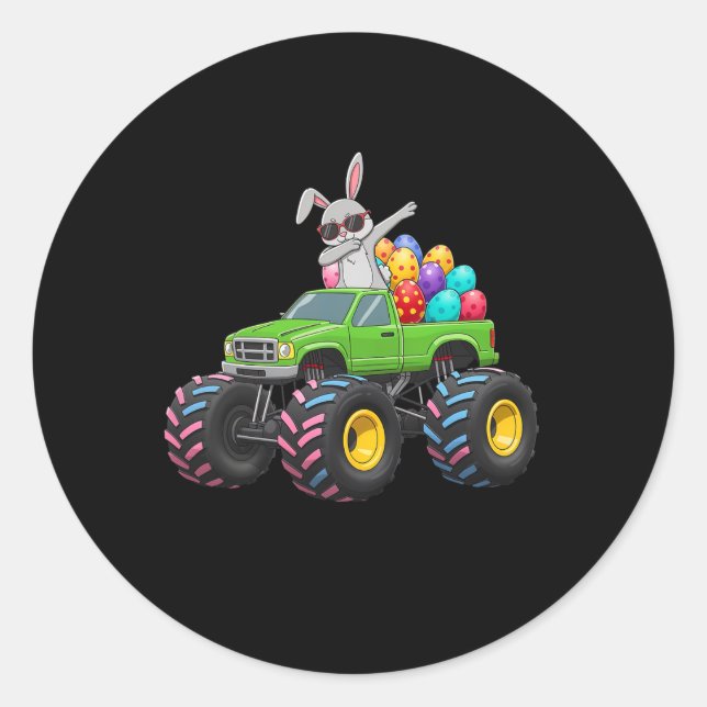 Adesivo Páscoa Bunny Dabbing Monster Monster Ovos de Pásco (Frente)