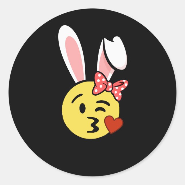 Adesivo Páscoa Bunny Emoji (Frente)