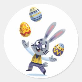 Adesivo Páscoa Bunny Juggler Sticker
