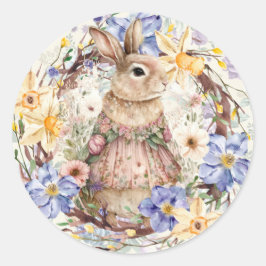 Adesivo Páscoa Bunny Primavera Floral