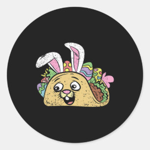 Adesivo Páscoa Bunny Taco Engraçado Comida Mexicana Caça O