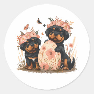 Adesivo Páscoa Cães Rottweiler