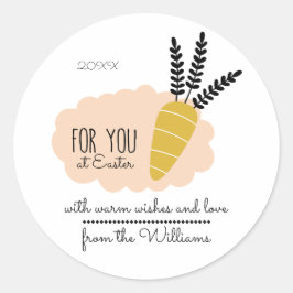 Adesivo Páscoa Carrot | Ano Personalizado, Nome