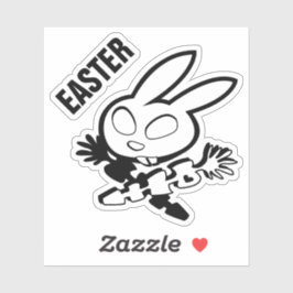 Adesivo PÁSCOA CÉREBRO Coelho e Corta-Ossos