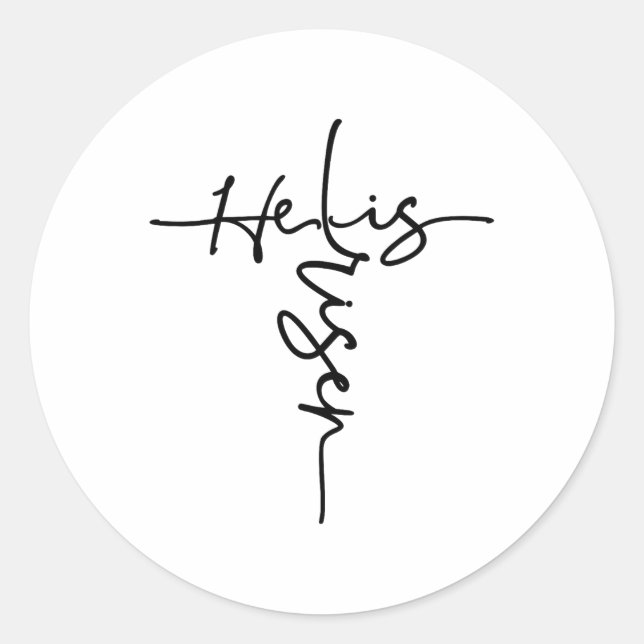 Adesivo Páscoa Christian Ele É Homem De Ressurreição Do So (Frente)