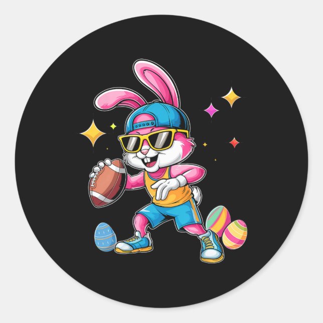 Adesivo Páscoa Coelhinho Jogando Futebol K (Frente)
