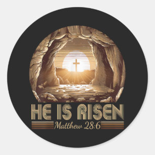 Adesivo Páscoa Cristã Ele Ressuscitou Jesus 