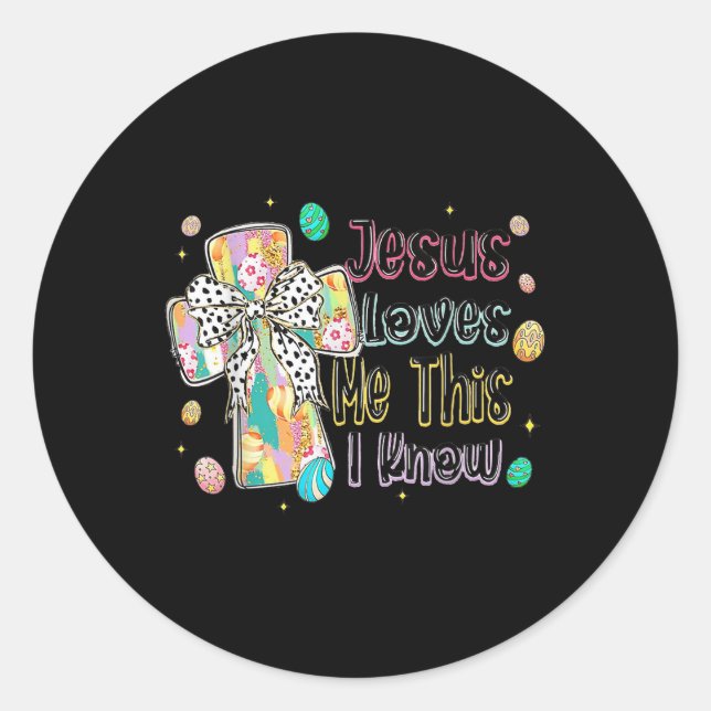 Adesivo Páscoa Cristã Tee Jesus Me Ama Este I (Frente)