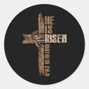 Adesivo Páscoa Cross Ele Está Riscado Jesus Cristo Feliz E