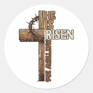 Adesivo Páscoa Cross Ele Está Riscado Jesus Cristo Homens 