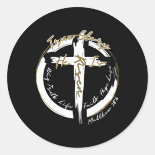 Adesivo Páscoa Cross Ele Está Riscado Jesus Cristo Homens