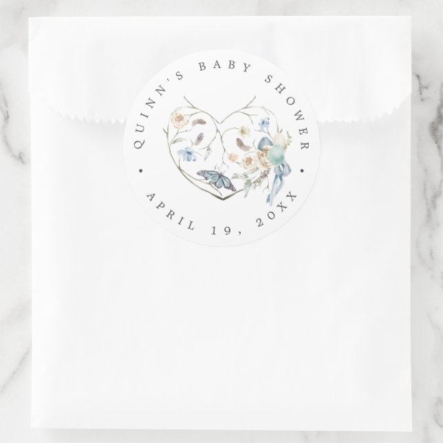 Adesivo Páscoa da Primavera Azul | Chás de Bebê Agradecime (Bolsa)