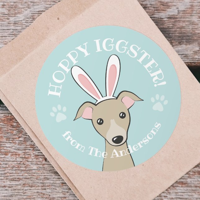 Adesivo Páscoa de Cachorro Italiano Cachorro Cachorro Coel (Criador carregado)