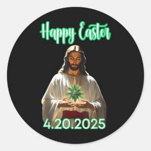 Adesivo Páscoa de Erva de felz pascoa Jesus 2025