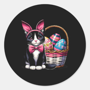 Adesivo Páscoa De Gato Bonito Dia Gatinho Ovos Coelhinhos
