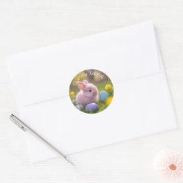 Adesivo Páscoa de pastel coelho-coelho-rosado-liso-rosado