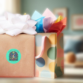 Adesivo Páscoa De Vidro Mint Green Bunny Gardener