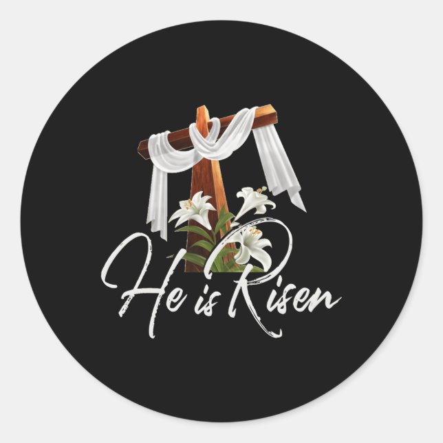 Adesivo Páscoa Ele Está Riscado Por Cristãos 4 (Frente)