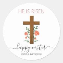 Páscoa Elegante Caligrafia Floral Cruz Cristã