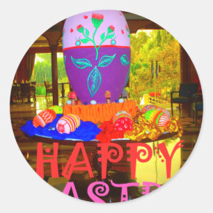 Adesivo Páscoa Festiva Joyful Springtime Ovos Coloridos