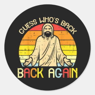 Adesivo Páscoa Jesus Adivinhe Quem Voltou Religioso Cristã