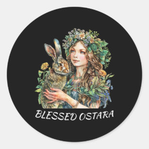 Adesivo Páscoa Ostara Estres Pagan Ostara Bençings Rabbit