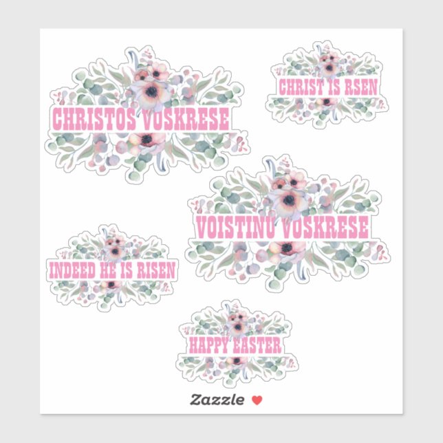 ADESIVO PÁSCOA PASCHA BYZANTINA ORTODOX RELIGIOSA (Folha)