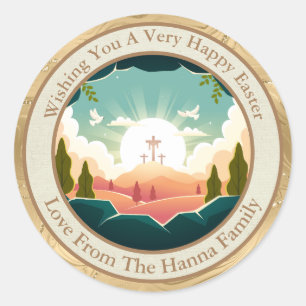 Adesivo Páscoa personalizada   Escola de Igreja e Domingo