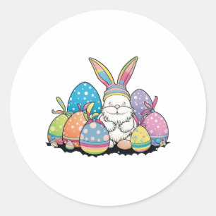 Adesivo Páscoa Primavera Cute Gnomo Cura de Ovos