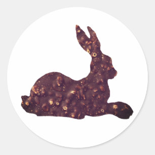 Adesivo Páscoa redonda, Chocolate castanho