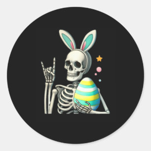 Adesivo Páscoa Skeleton Bunny Rock Hand Boys Kids M