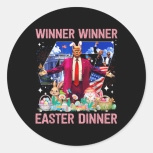 Adesivo Páscoa vencedora Janta Trump Bunny Hunt Ovos Happy