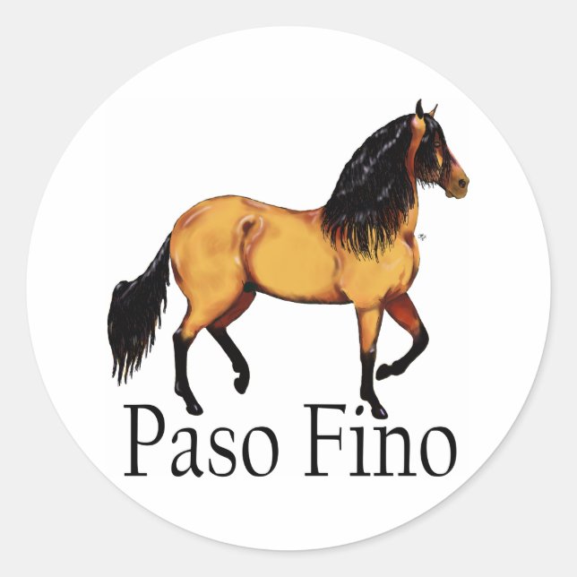 Adesivo Paso Horse Buckskin Paso Fino (Frente)