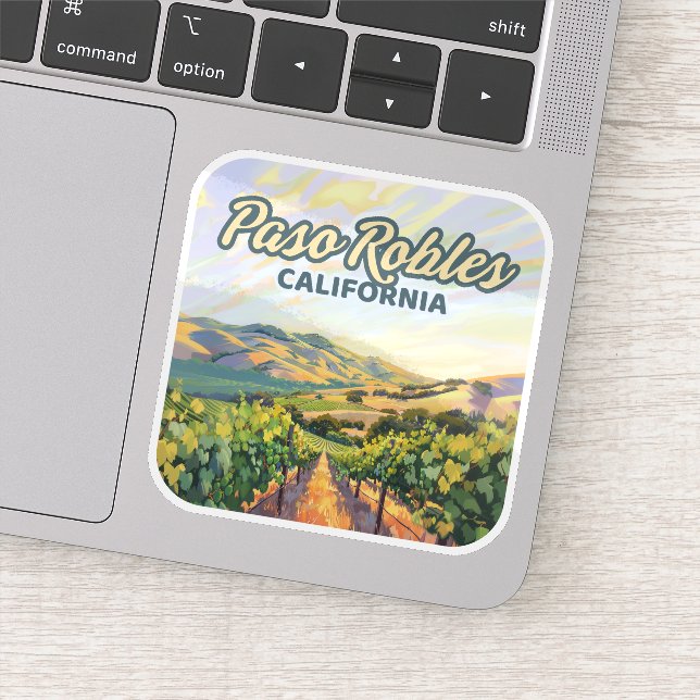 Adesivo Paso Robles California Vineyard Costa Central (Detalhe)