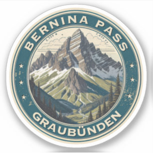 Adesivo passagem de Bernina Suíça ao ar livre passagem de
