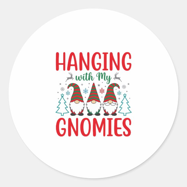 Adesivo Passando o Natal com Meus Gnomos (Frente)
