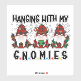 Adesivo Passando o Tempo com Meus Gnomos Divertido Gnome d