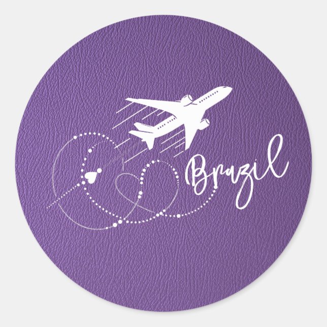 Adesivo Passaporte Brasil Roxo (Frente)