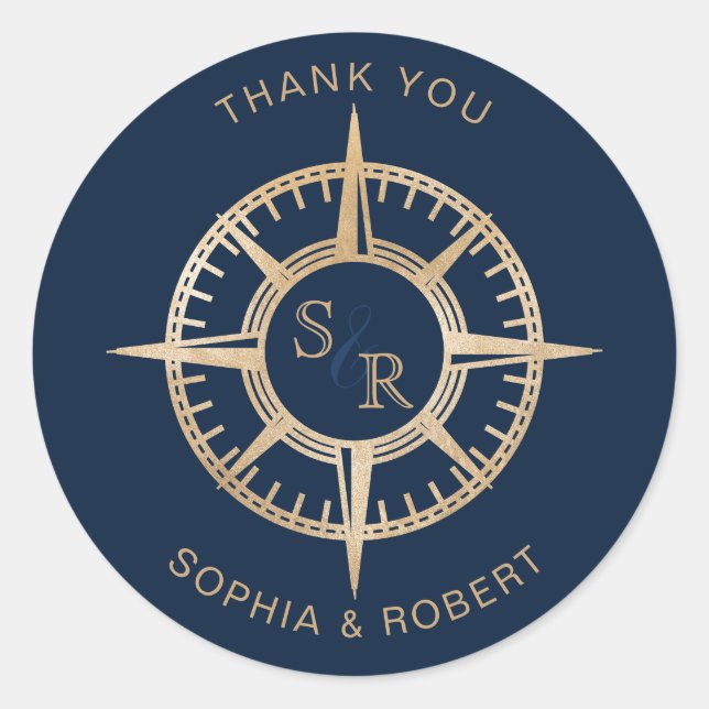 Adesivo Passaporte de Destino de Casamento Obrigado (Frente)